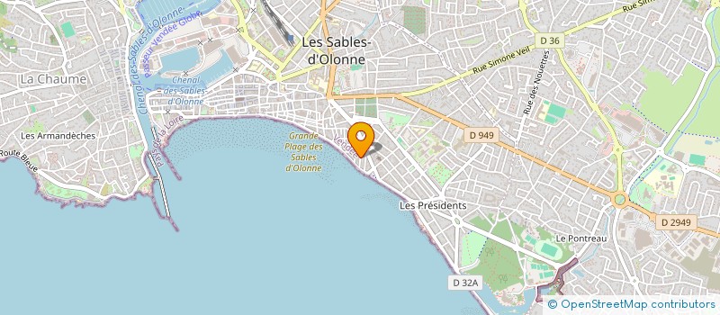 localisation de l'entreprise MONSIEUR ANTOINE GUILLOU à LES SABLES D'OLONNE