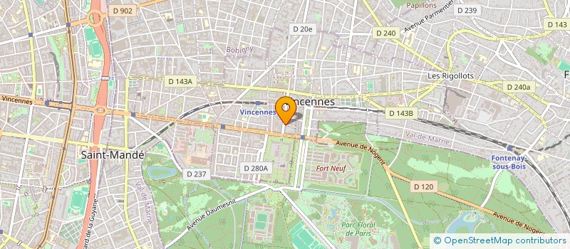 localisation de l'entreprise MONSIEUR ANTOINE HOTTELART à VINCENNES