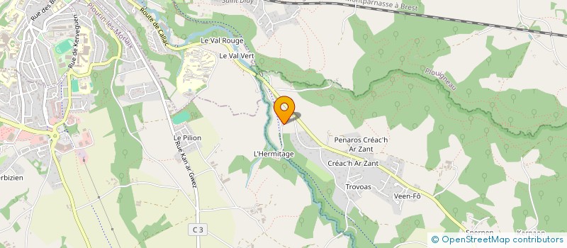 localisation de l'entreprise MONSIEUR ANTOINE JACQ  PLOUGONVEN