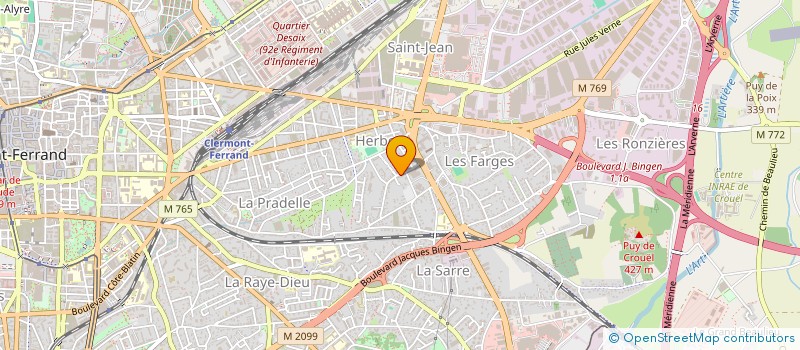 localisation de l'entreprise MONSIEUR ANTOINE JOURJON  CLERMONT-FERRAND