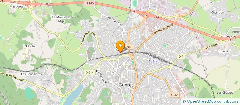 localisation de l'entreprise MONSIEUR ANTOINE LAFLEUR à GUERET