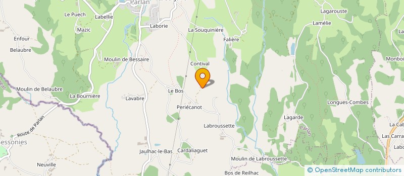 localisation de l'entreprise MONSIEUR ANTOINE LAFON à LE ROUGET-PERS