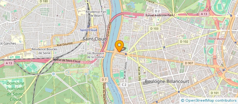 localisation de l'entreprise MONSIEUR ANTOINE LE SELLIER DE CHEZELLES à BOULOGNE-BILLANCOURT