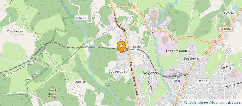 localisation de l'entreprise MONSIEUR ANTOINE LEBECH à USSEL