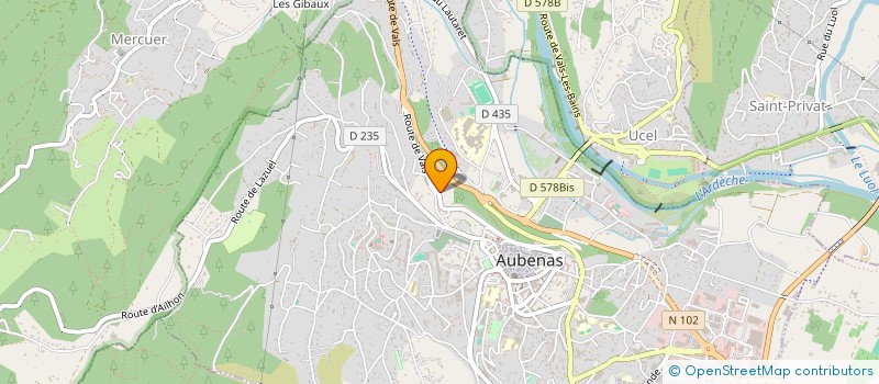 localisation de l'entreprise MONSIEUR ANTOINE MAINDROUX  AUBENAS