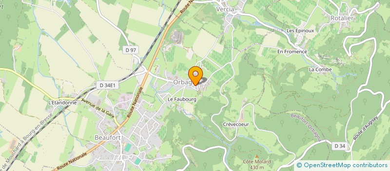 localisation de l'entreprise MONSIEUR ANTOINE MASSONI  BEAUFORT-ORBAGNA