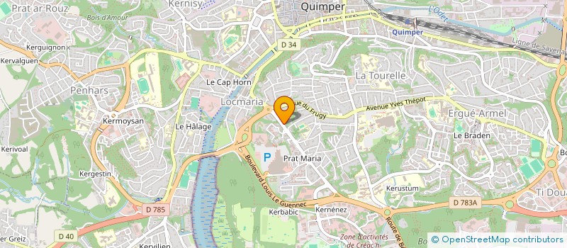 localisation de l'entreprise MONSIEUR ANTOINE MERCIER  QUIMPER