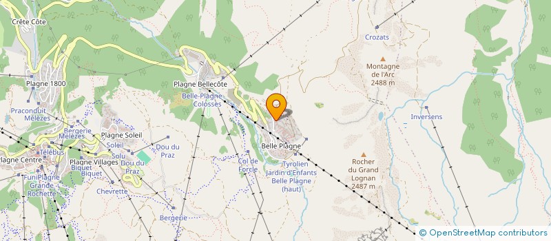 localisation de l'entreprise MONSIEUR ANTOINE MORAZZANI  LA PLAGNE TARENTAISE