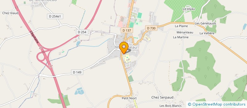 localisation de l'entreprise MONSIEUR ANTOINE PERAUD  MIRAMBEAU