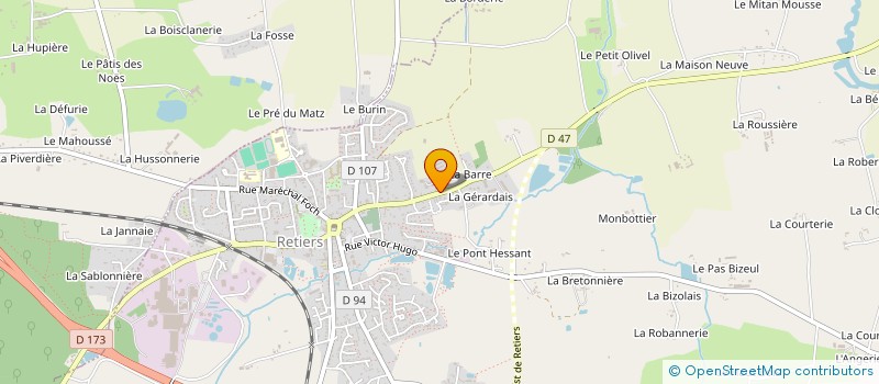 localisation de l'entreprise MONSIEUR ANTOINE PERROIS à RETIERS