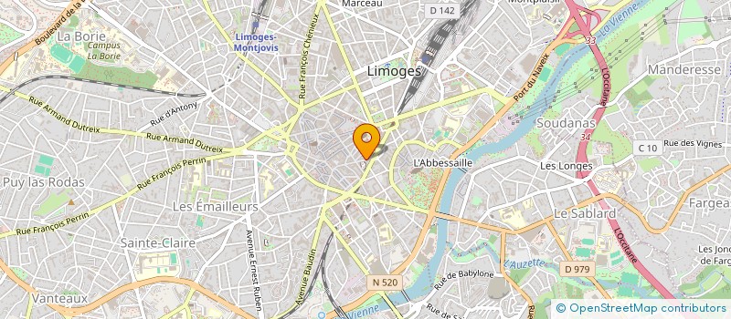 localisation de l'entreprise MONSIEUR ANTOINE ROCHETTE à LIMOGES