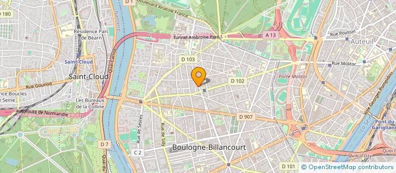 localisation de l'entreprise MONSIEUR ANTOINE ROMANN  BOULOGNE-BILLANCOURT