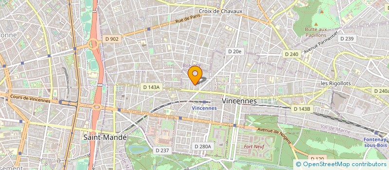 localisation de l'entreprise MONSIEUR ANTOINE ROUZEAU à VINCENNES