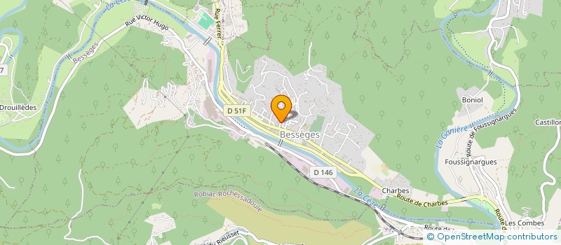 localisation de l'entreprise MONSIEUR ANTOINE SANTIAGO  BESSEGES