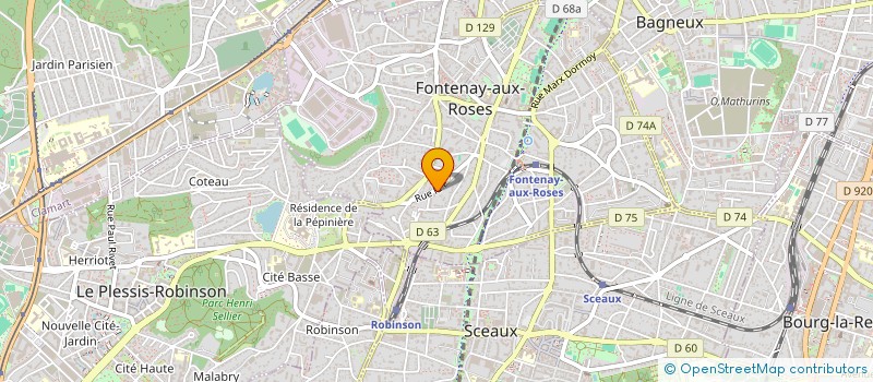 localisation de l'entreprise MONSIEUR ANTOINE SARRAZIN à FONTENAY-AUX-ROSES