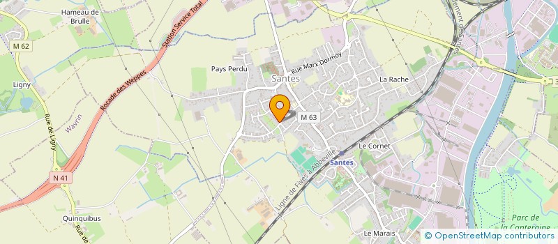 localisation de l'entreprise MONSIEUR ANTOINE SOREL  SANTES