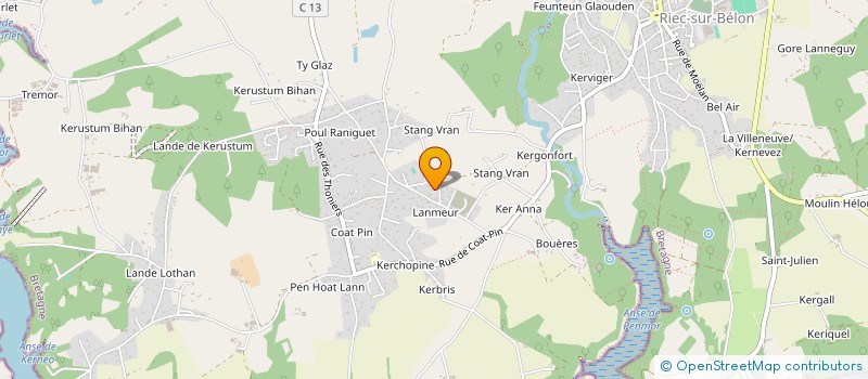 localisation de l'entreprise MONSIEUR ANTOINE TOUPIN  RIEC-SUR-BELON