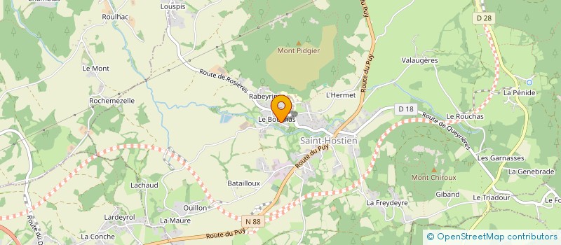 localisation de l'entreprise MONSIEUR ANTOINE TOURON  SAINT-HOSTIEN