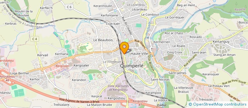 localisation de l'entreprise MONSIEUR ANTOINE TRAORE à QUIMPERLE