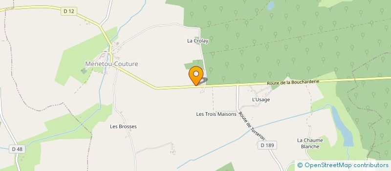 localisation de l'entreprise MONSIEUR ANTOINE TRIBOULET  MENETOU-COUTURE