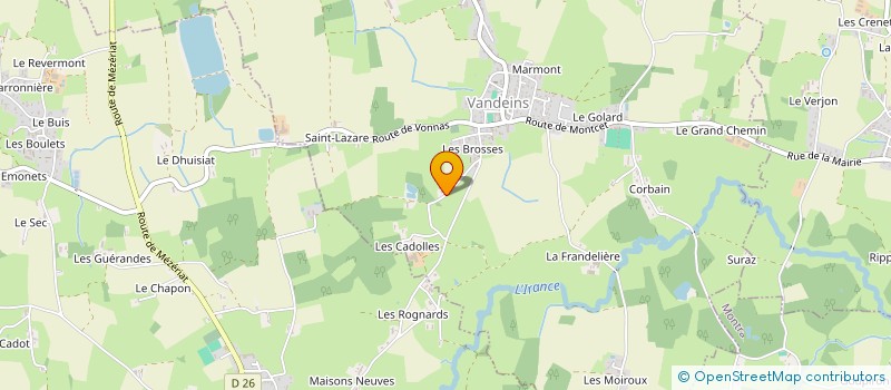 localisation de l'entreprise MONSIEUR ANTOINE TROUILLOUX  VANDEINS