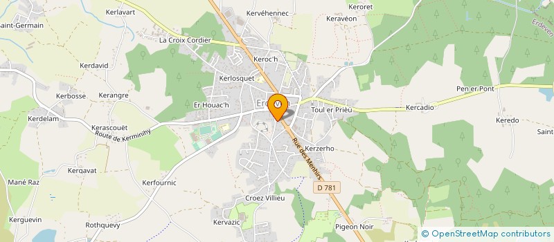 localisation de l'entreprise MONSIEUR ANTOINE VIDEAU  ERDEVEN