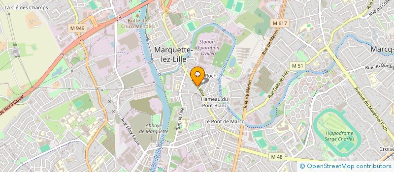 localisation de l'entreprise MONSIEUR ANTOINE WABLE à MARQUETTE-LEZ-LILLE