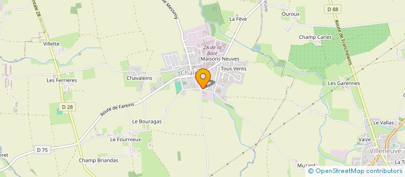 localisation de l'entreprise MONSIEUR ANTONIN BLONDEAU  CHALEINS