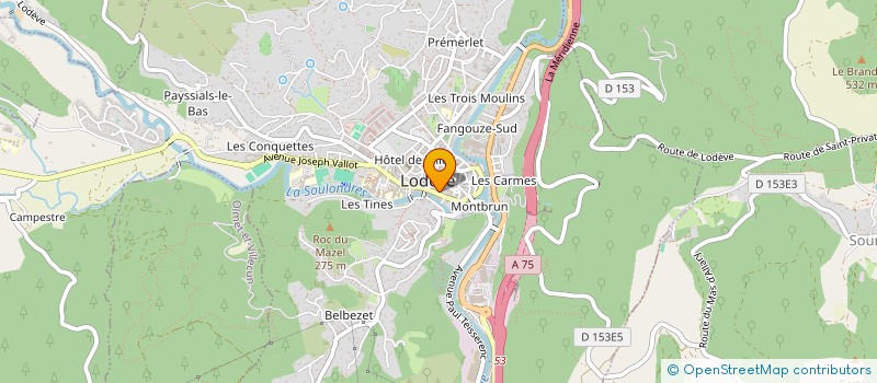 localisation de l'entreprise MONSIEUR ANTONIN CAMUGLIA  LODEVE