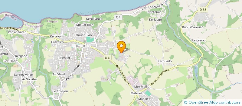 localisation de l'entreprise MONSIEUR ANTONIN CARLIER  LOUANNEC