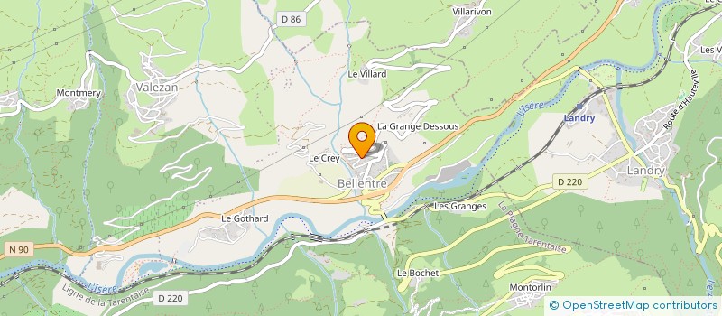 localisation de l'entreprise MONSIEUR ANTONIN FERRARI à LA PLAGNE TARENTAISE