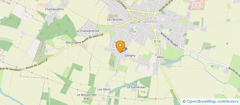 localisation de l'entreprise MONSIEUR ANTONIN FOUGEREUX à SANDILLON
