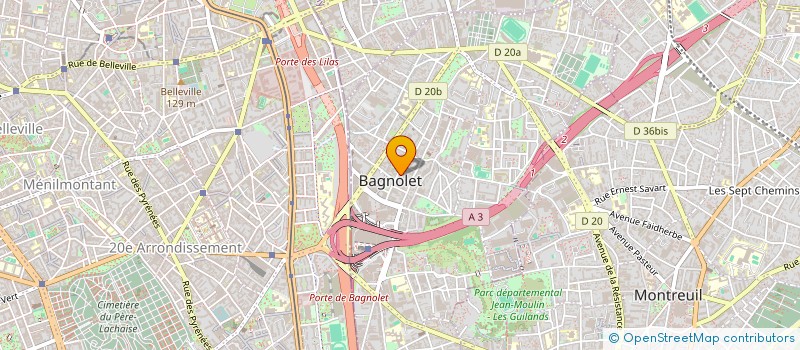 localisation de l'entreprise MONSIEUR ANTONIN FOURNIER à BAGNOLET