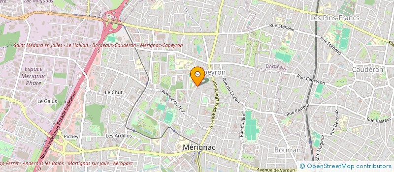 localisation de l'entreprise MONSIEUR ANTONIN LANDREAU MOREL  MERIGNAC