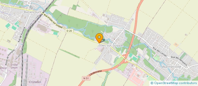 localisation de l'entreprise MONSIEUR ANTONIN MARTEAUX  ISLES-SUR-SUIPPE