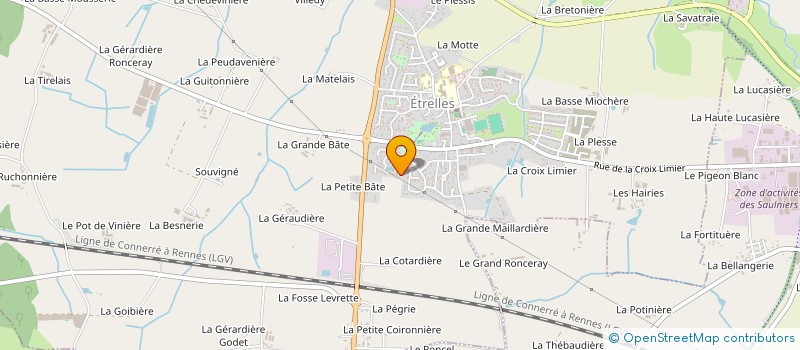 localisation de l'entreprise MONSIEUR ANTONIN METIVIER  ETRELLES