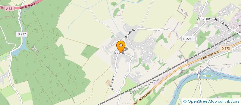 localisation de l'entreprise MONSIEUR ANTONIN MONNOT  EVANS
