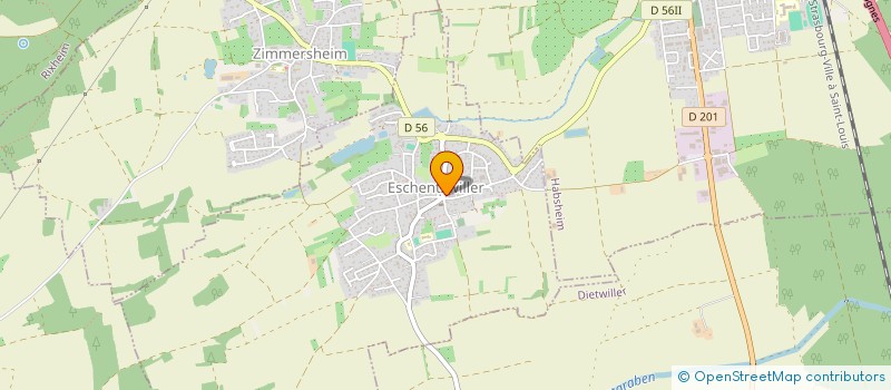 localisation de l'entreprise MONSIEUR ANTONIN VANBELLE  ESCHENTZWILLER