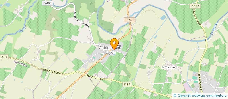 localisation de l'entreprise MONSIEUR ANTONIN VERRIEZ  AUBIGNE-SUR-LAYON