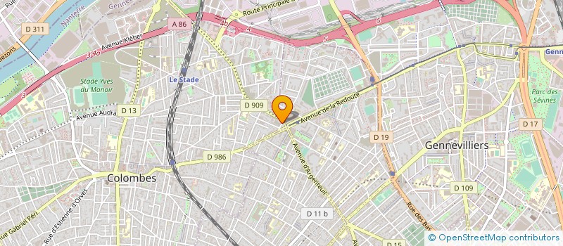 localisation de l'entreprise MONSIEUR ANTONIO NUNES DE SOUSA à COLOMBES