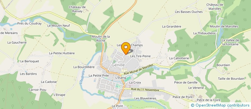 localisation de l'entreprise MONSIEUR ANTONY BERTHAULT  GENILLE