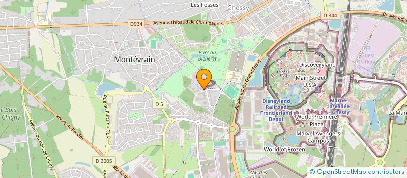 localisation de l'entreprise MONSIEUR ANTONY BRANCO LOPES  MONTEVRAIN