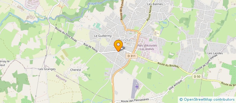 localisation de l'entreprise MONSIEUR ANTONY FAVERGEAT à BRINDAS