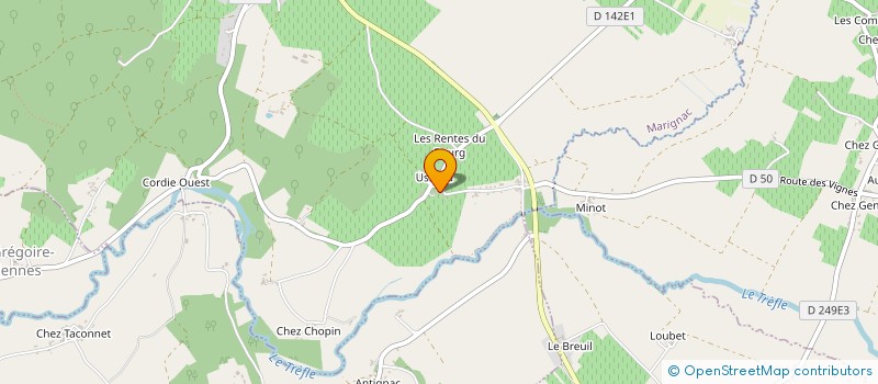 localisation de l'entreprise MONSIEUR ANTONY LESTAGE  MARIGNAC