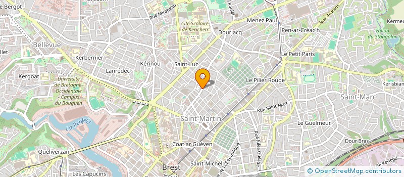 localisation de l'entreprise MONSIEUR AODREN GUILLOU à BREST