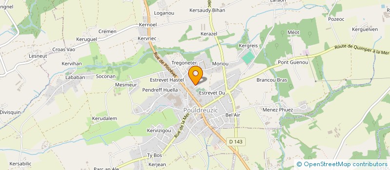 localisation de l'entreprise MONSIEUR AODREN MARZIN  POULDREUZIC