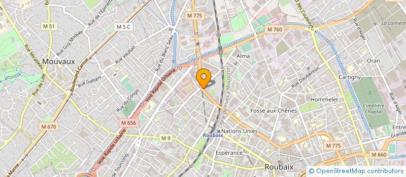 localisation de l'entreprise MONSIEUR AOMAR BOUDJABOUT à ROUBAIX