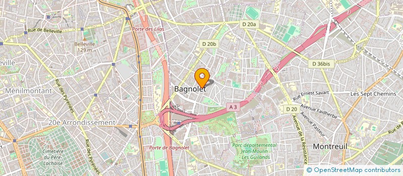 localisation de l'entreprise MONSIEUR AOMAR KABACH à BAGNOLET