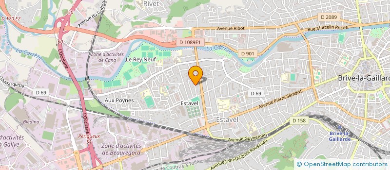 localisation de l'entreprise MONSIEUR ARAFAT DOUDBAN ABAKAR  BRIVE-LA-GAILLARDE