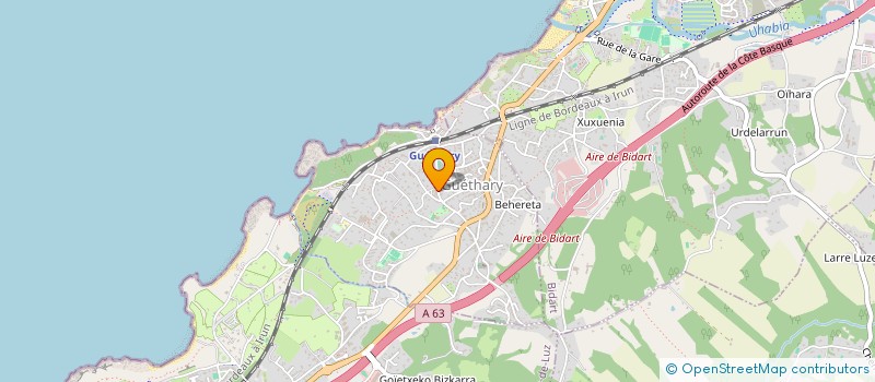 localisation de l'entreprise MONSIEUR ARCHIBALD HOUITTE à GUETHARY
